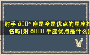 射手 🐺 座是全是优点的星座排名吗(射 🐞 手座优点是什么)